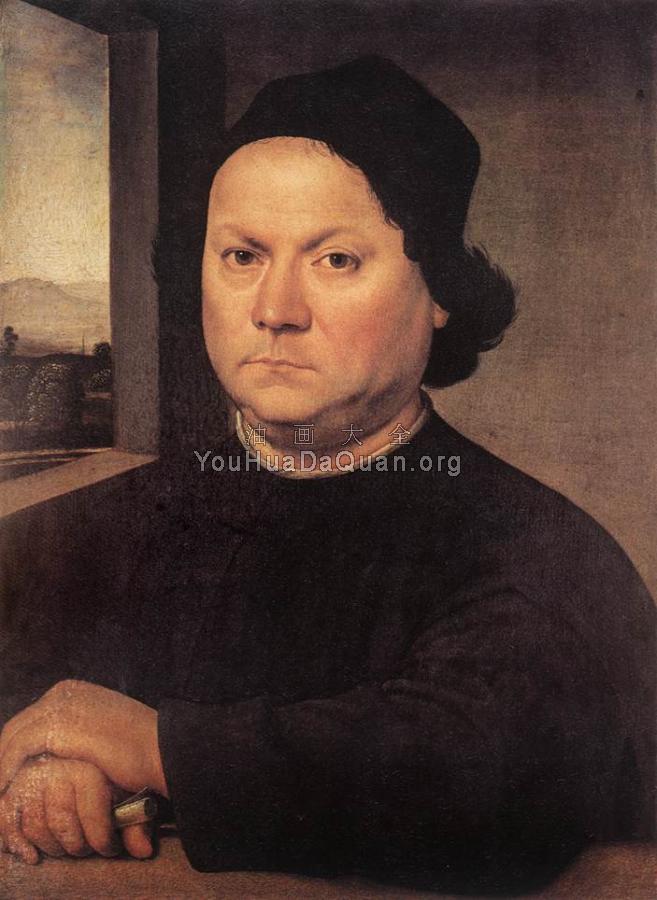 Portrait of Perugino - 洛伦佐·迪·克雷蒂